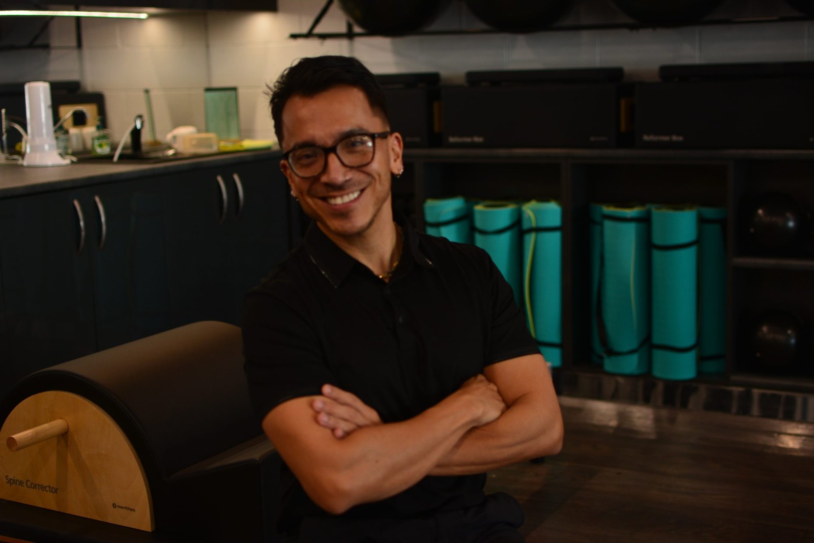 Luis in the Axis33 studio, West End