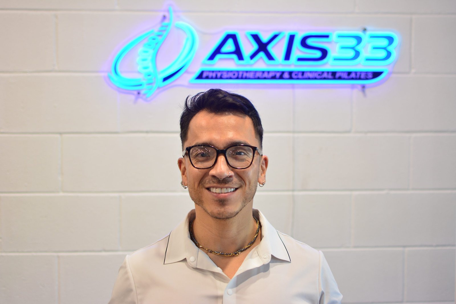 Luis, physiotherapist and founder of Axis33, in the West End clinic